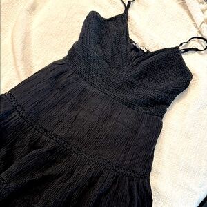 American Eagle Outfitters Black Spaghetti Strap Sundress